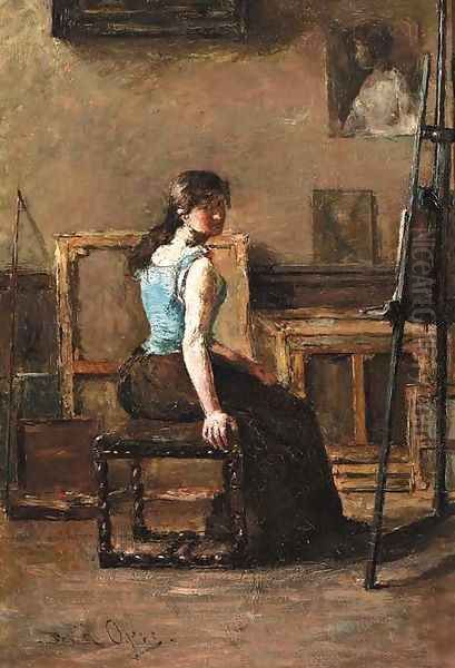 The artist's studio by David Oyens