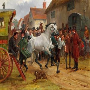 Horse Fair In England by George Goodwin Kilburne