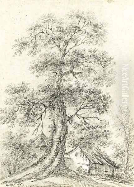 A tree and a cottage - view 1