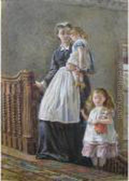 Governess With Two Girls - view 1