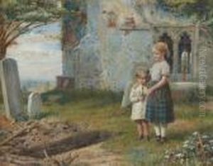 Girls In A Church Yard
