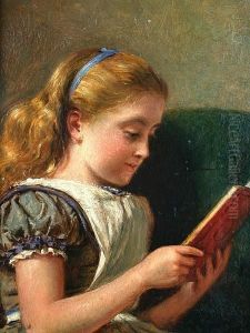 Girl Reading; A Flower Girl by George Goodwin Kilburne