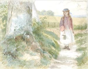 The Little Milkmaid by George Goodwin Kilburne