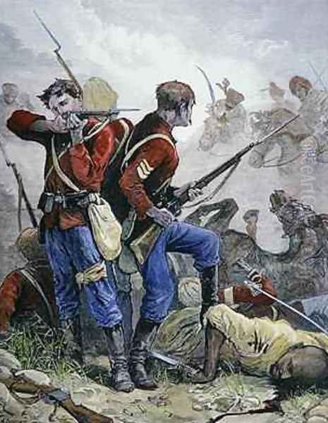 At Bay, British soldiers during the Second Anglo-Afghan War, 1880 - view 1