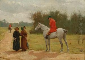 On The Way To The Meet by George Goodwin Kilburne