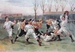 The Football Match, 1890 by Overend, William Heysham