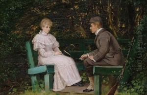 Figures On A Bench