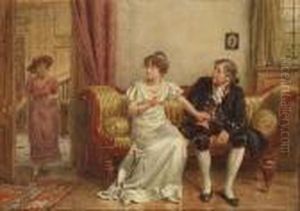 An Interruption by George Goodwin Kilburne