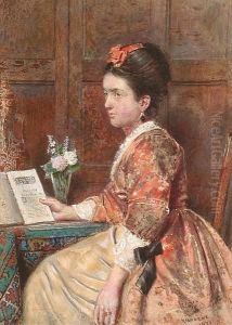 Portrait Of A Seated Lady by George Goodwin Kilburne