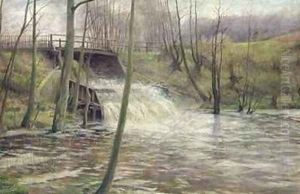 A Mill Stream by Karl Oderich