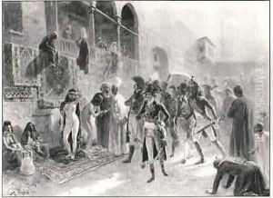 Napoleon Bonaparte 1769-1821 Visiting a Slave Market in Cairo 1911 by Maurice Henri Orange
