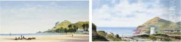 St Brelade's Bay, Jersey, At Low Tide; And Greve De Lecq, Jersey (both Illustrated) - view 1