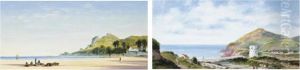 St Brelade's Bay, Jersey, At Low Tide; And Greve De Lecq, Jersey (both Illustrated)