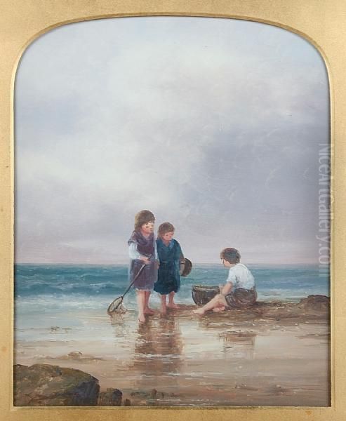 Fisher Children On The Shore - view 1