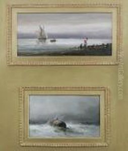 Coastal Scenes, Two In One
Frame, Figures On A Beach Fishing Boats Beyond And A Barrel Buoy Coastal Scenes, Two In One
Frame, Figures On A Beach Fishing Boats Beyond And A Barrel Buoy