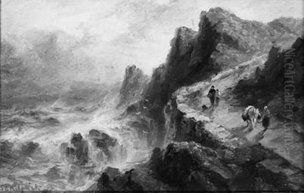 On The Causeway At Sark With A Storm Brewing - view 1