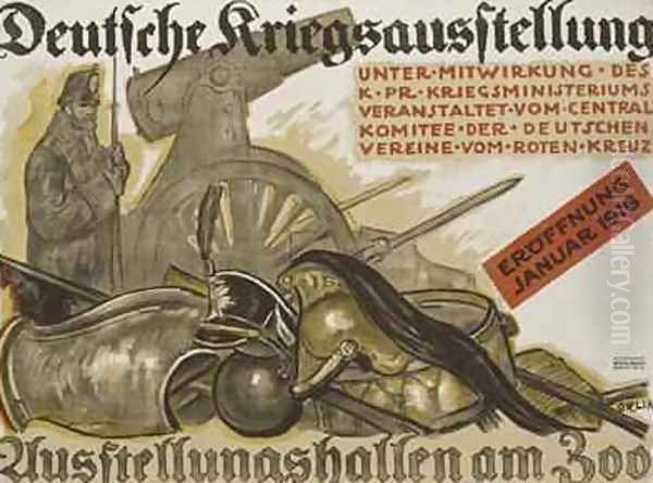 German advertisement for a war exhibition in Berlin - view 1