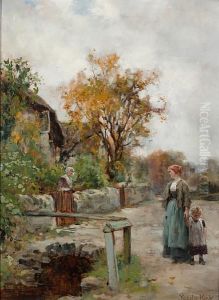A Friendly Visit by Henry John Yeend King
