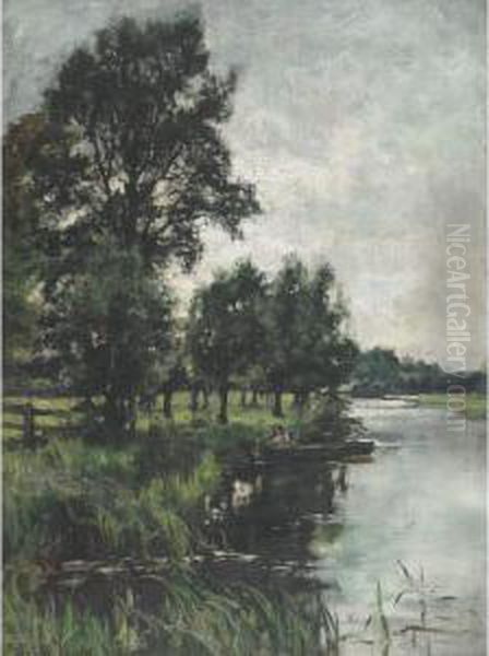 Girl In A Boat Approaching Shore - view 1