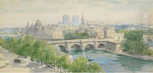 View Of Paris From The Seine by Henry John Yeend King