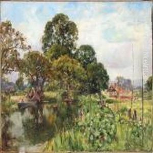 Summer Day At Alake by Henry John Yeend King