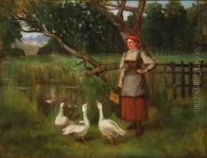 Goose Girl by Henry John Yeend King