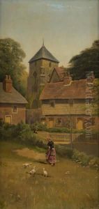 La Gardeuse D'oies by Henry John Yeend King