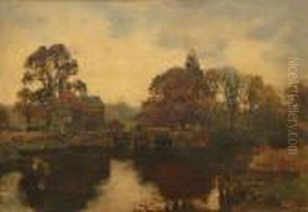 Stone Farmhouse Andbridge In Landscape - view 1