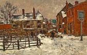A Village In The Snow by Henry John Yeend King
