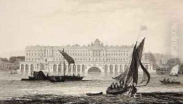 View of Somerset House from the River Thames, engraved by W.B. Cooke 1778-1855 1814 - view 1