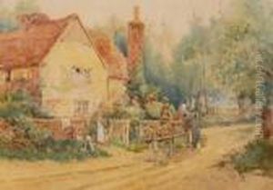 Figures In A Pony Cart On A Country Road Figures In A Pony Cart On A Country Road