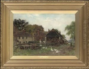 Feeding The Geese by Henry John Yeend King