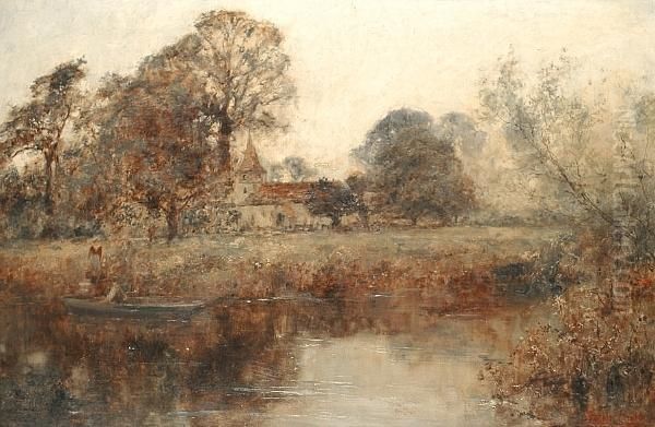 A River Landscape, A Country Church Beyond - view 1