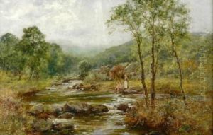 River Landscape With Two Figures River Landscape With Two Figures