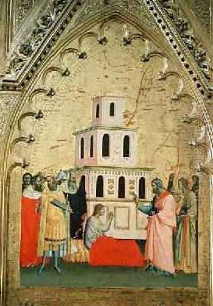 St Matthew Raising a Young Man from the Dead from the Altarpiece of St Matthew and Scenes from his Life 1367-70 - view 1