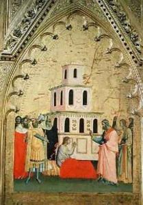 St Matthew Raising a Young Man from the Dead from the Altarpiece of St Matthew and Scenes from his Life 1367-70 by Andrea & Jacopo Orcagna di Cione