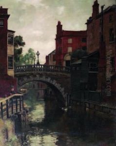 Scorcio Di Citta Con Ponte by Henry John Yeend King