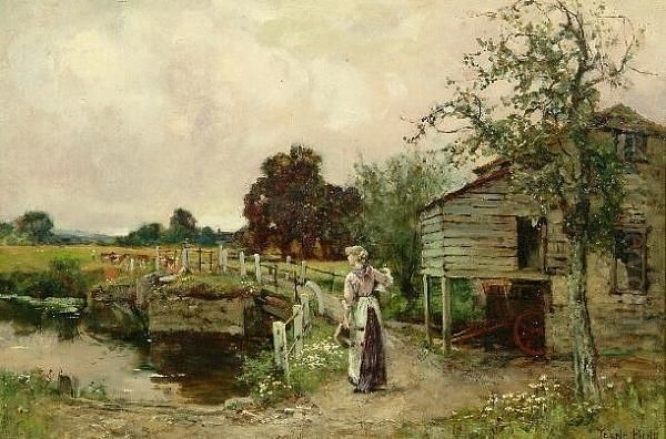 Milking Time by Henry John Yeend King