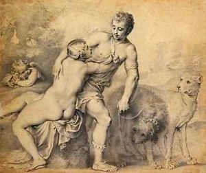 Venus and Adonis 1631 by Peter Oliver