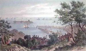 The Royal Squadron at Anchor, 2nd September 1846, from the Visit of Queen Victoria in Jersey, engraved by H. Walter, 1847