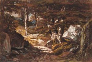 The Forest of Fontainebleau by Francois Auguste Ortmans