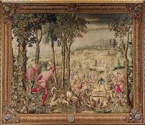 The Hunts of Maximilian Scorpio The Stag Hunt The Rush for the Spoils by Orley, Bernard van