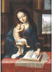 The Virgin and Child in an interior by Orley, Bernard van