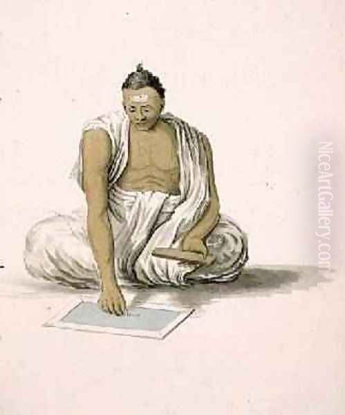 A Dybuck or Astrologer plate 3 from The Costume of Hindostan 1804 - view 1