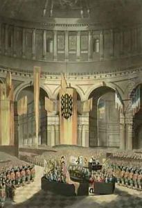 The Ceremony of Lord Nelsons Interment in St. Pauls Cathedral from The History and Graphic Life of Nelson 1806 by William Orme