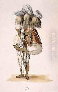 DHauk used at Marriages and Religious Ceremonies plate 37 from The Costume of Hindostan 1805 by William Orme