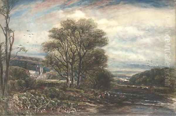 Anglers before Lanercost Priory - view 1