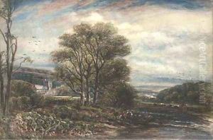 Anglers before Lanercost Priory by James Orrock