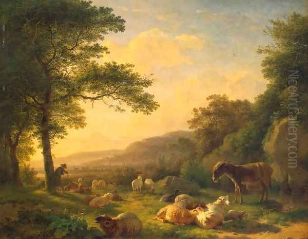 Landscape with a Flock of Sheep - view 1