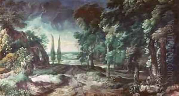 Landscape with Forest and Cypresses - view 1